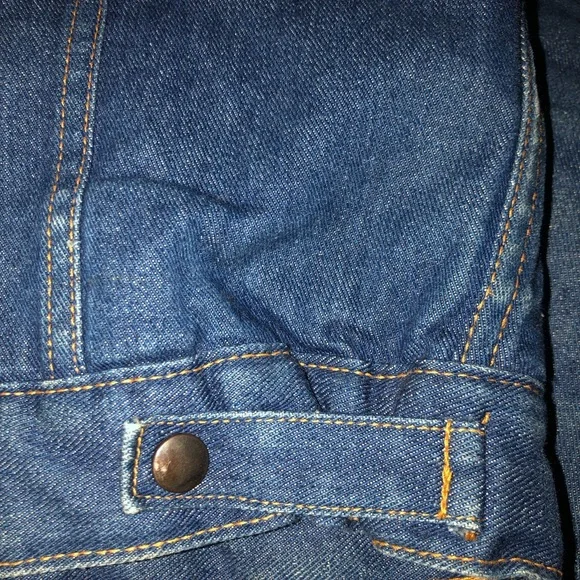 Vintage Masterpiece Apparel Denim Jacket Sherpa Lining Trucker Jean Jacket XL - Picture 11 of 12